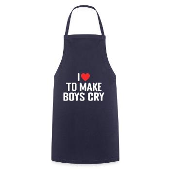I Love To Make Boys Cry - Kochschürze - Navy - Vorne - AI Model Male 185 dark (185cm)