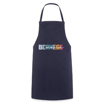 Cadeau de maman bernoise Bouvier bernois cadeau moderne - Tablier de cuisine - marine - Devant - AI Model Male 185 dark (185cm)