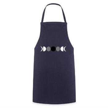 live night symbol moon crescent full moon crescent - Cooking Apron - navy - Front - AI Model Male 185 dark (185cm)