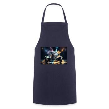Hot Rod #2 - Tablier de cuisine - marine - Devant - AI Model Male 185 dark (185cm)
