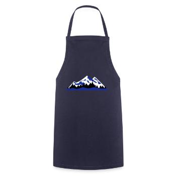 mountains, winter, landscape - Tablier de cuisine - marine - Devant - AI Model Male 185 dark (185cm)
