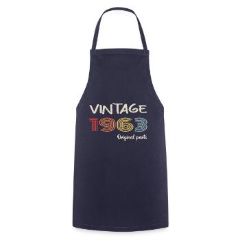 Millésime original 1963 | Cadeau d’anniversaire 1963 - Tablier de cuisine - marine - Devant - AI Model Male 185 dark (185cm)