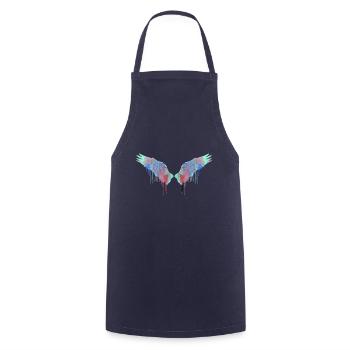 ailes d’ange, ailes, ailes d’ange, coloré, graffiti - Tablier de cuisine - marine - Devant - AI Model Male 185 dark (185cm)