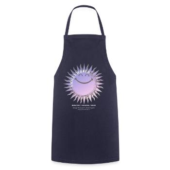 SmileyWorld Soleil Souriant En Violet - Tablier de cuisine - marine - Devant - AI Model Male 185 dark (185cm)