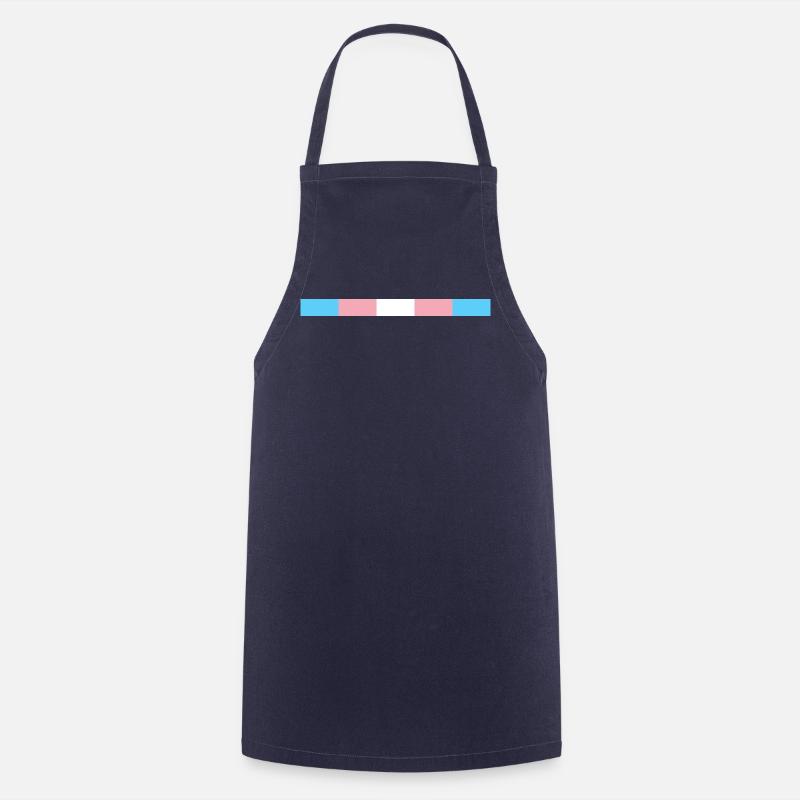 Discreet trans pride flag simplified. - Cooking Apron - navy
