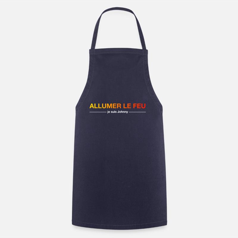allumer le feu - Tablier de cuisine - marine