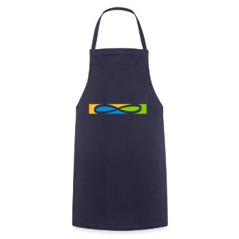 Stripe Infinity icon - Cooking Apron - navy - Front - AI Model Male 185 dark (185cm)