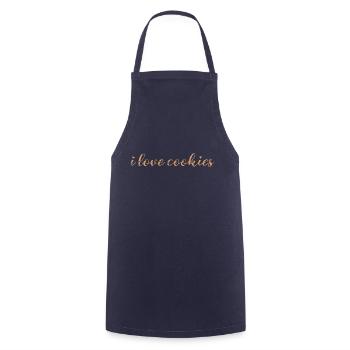 i love cookies ausgeschrieben - Kochschürze - Navy - Vorne - AI Model Male 185 dark (185cm)