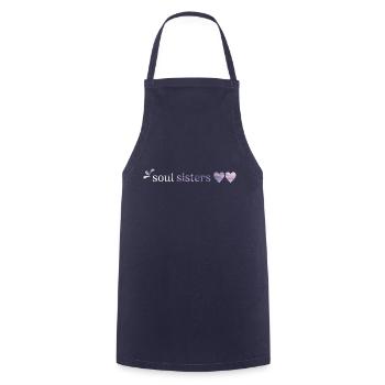 Best Friends - Soul Sisters - Cooking Apron - navy - Front - AI Model Male 185 dark (185cm)