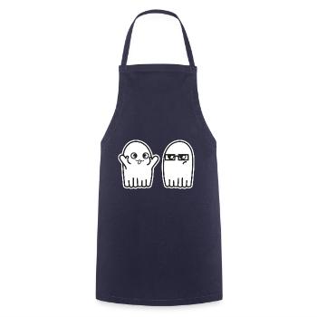 Ghosts Albern Nerves Creepy Gift Ideas - Cooking Apron - navy - Front - AI Model Male 185 dark (185cm)