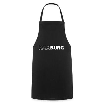 Hamburg Hansestadt - Kochschürze - Schwarz - Vorne - AI Model Male 185 dark (185cm)