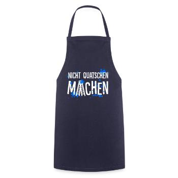 Nicht quatschen – Machen - Kochschürze - Navy - Vorne - AI Model Male 185 dark (185cm)