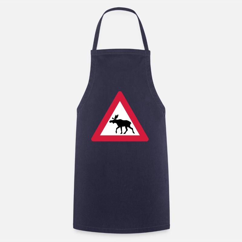 Warnung Moose Anmelden - Kochschürze - Navy