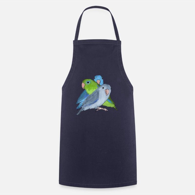 Three parrot parrots - Cooking Apron - navy