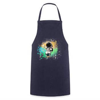 graffiti,painting,colorful, astronaut - Cooking Apron - navy - Front - AI Model Male 185 dark (185cm)