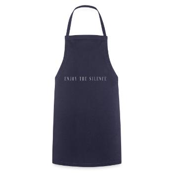 ENJOY THE SILENCE - Cooking Apron - navy - Front - AI Model Male 185 dark (185cm)