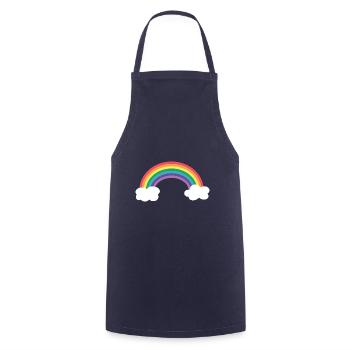 Regenbogen und Wolken - Kochschürze - Navy - Vorne - AI Model Male 185 dark (185cm)