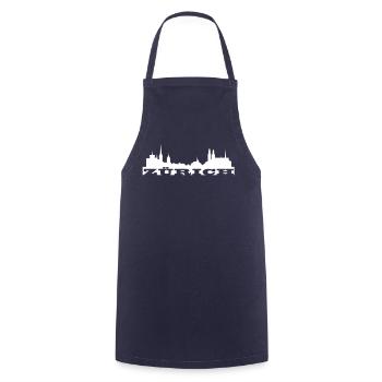 Zürich Skyline - Cooking Apron - navy - Front - AI Model Male 185 dark (185cm)