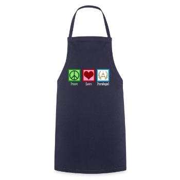Peace Love Paralegal - Cooking Apron - navy - Front - AI Model Male 185 dark (185cm)