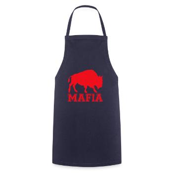 Bills Fan Mafia I - Football rétro vintage - Tablier de cuisine - marine - Devant - AI Model Male 185 dark (185cm)