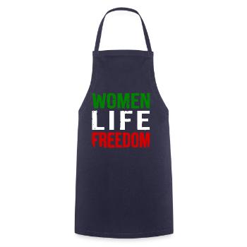 Women life freedom - Tablier de cuisine - marine - Devant - AI Model Male 185 dark (185cm)