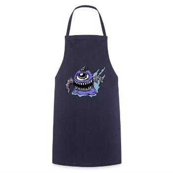 Monster - Kochschürze - Navy - Vorne - AI Model Male 185 dark (185cm)