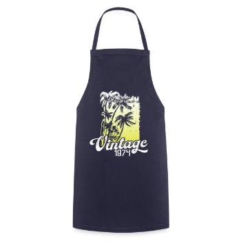 This legend was born in 1974 Birthday Retro - Cooking Apron - navy - Front - AI Model Male 185 dark (185cm)
