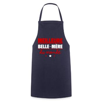 Meilleure belle-mère du monde, cadeau de noël - Tablier de cuisine - marine - Devant - AI Model Male 185 dark (185cm)