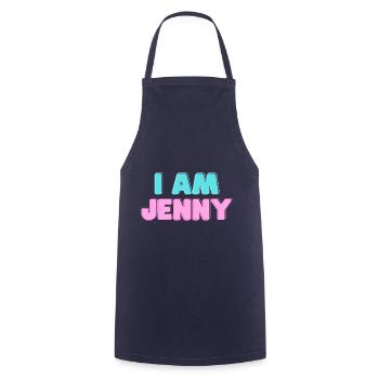 I'm Jennifer Jenny Name Gifts - Cooking Apron - navy - Front - AI Model Male 185 dark (185cm)