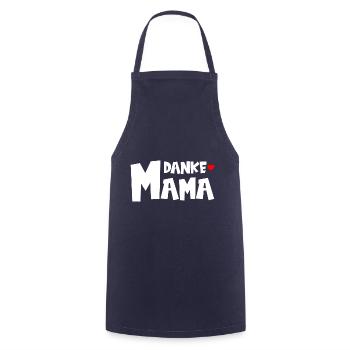Danke Mama - Muttertag - Kochschürze - Navy - Vorne - AI Model Male 185 dark (185cm)