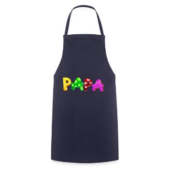 Baby Eltern Kind Geschenk Sprüche Geburt Mama Papa - Kochschürze - Navy - Vorne - AI Model Male 185 dark (185cm)