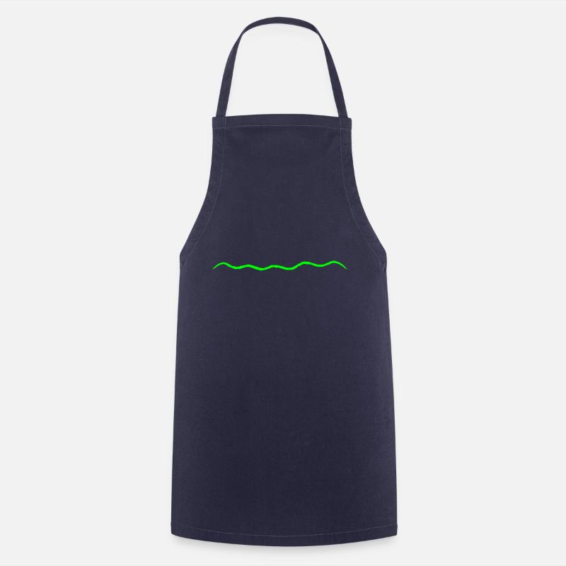 Vert / vagues - Tablier de cuisine - marine