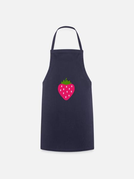 Erdbeere - Kochschürze - Navy