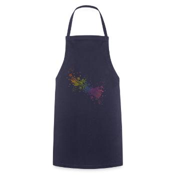 Glow Magic Broom - Cooking Apron - navy - Front - AI Model Male 185 dark (185cm)