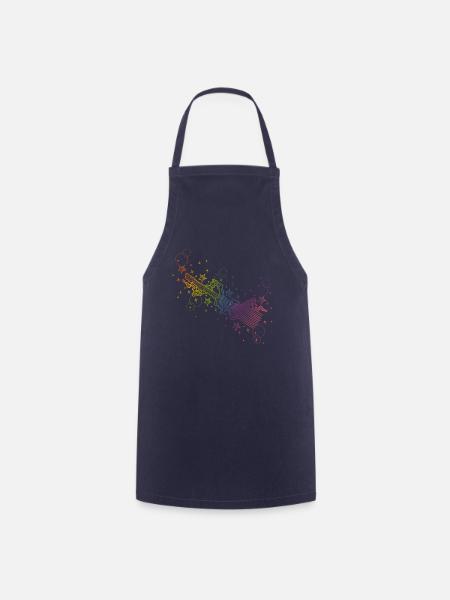 Glow Magic Broom - Cooking Apron - navy