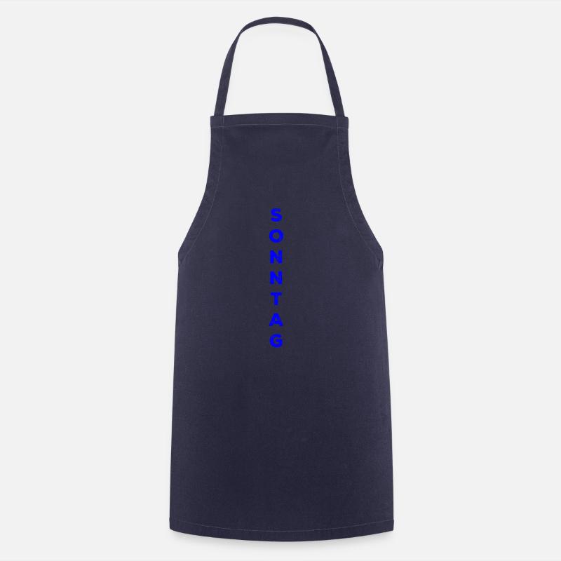 Dimanche - bleu - Tablier de cuisine - marine