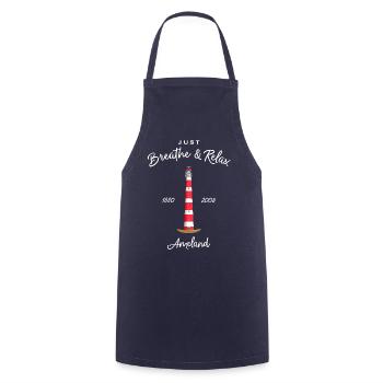 Leuchtturm Insel Ameland, Niederlande - Kochschürze - Navy - Vorne - AI Model Male 185 dark (185cm)