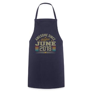 June 2018 Birthday Gift June 2018 June - Cooking Apron - navy - Front - AI Model Male 185 dark (185cm)