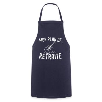 Mon Plan de Retraite la Guitare - Cadeau Guitare - Tablier de cuisine - marine - Devant - AI Model Male 185 dark (185cm)
