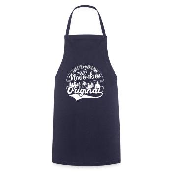 Legendary since November 1982 - November 1982 - Cooking Apron - navy - Front - AI Model Male 185 dark (185cm)