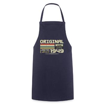 Retro 1949 Anniversary Gift Born in 1949 Original - Cooking Apron - navy - Front - AI Model Male 185 dark (185cm)