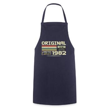 Rétro 1982 Cadeau Anniversaire Né en 1982 Original - Tablier de cuisine - marine - Devant - AI Model Male 185 dark (185cm)
