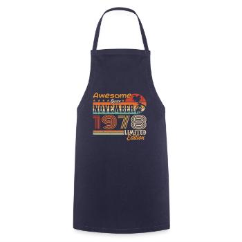 A legend was born in November 1978 - 1978 - Cooking Apron - navy - Front - AI Model Male 185 dark (185cm)