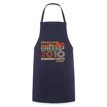 Retro Vintage Legendary Birthday December 2010 - Cooking Apron - navy - Front - AI Model Male 185 dark (185cm)