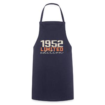 Born in 1952 | Vintage 1952 Retro Anniversary - Cooking Apron - navy - Front - AI Model Male 185 dark (185cm)