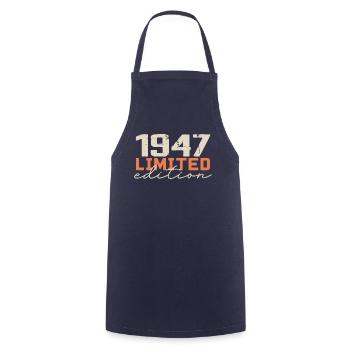 Né en 1947 | Vintage 1947 Anniversaire Rétro - Tablier de cuisine - marine - Devant - AI Model Male 185 dark (185cm)