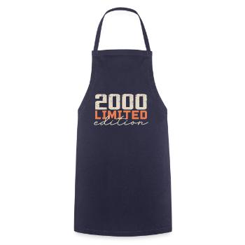 Né en 2000 | Vintage 2000 Anniversaire Rétro - Tablier de cuisine - marine - Devant - AI Model Male 185 dark (185cm)