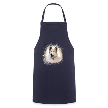 Chinook, chien, graffiti, beige, peinture, chien de berger - Tablier de cuisine - marine - Devant - AI Model Male 185 dark (185cm)