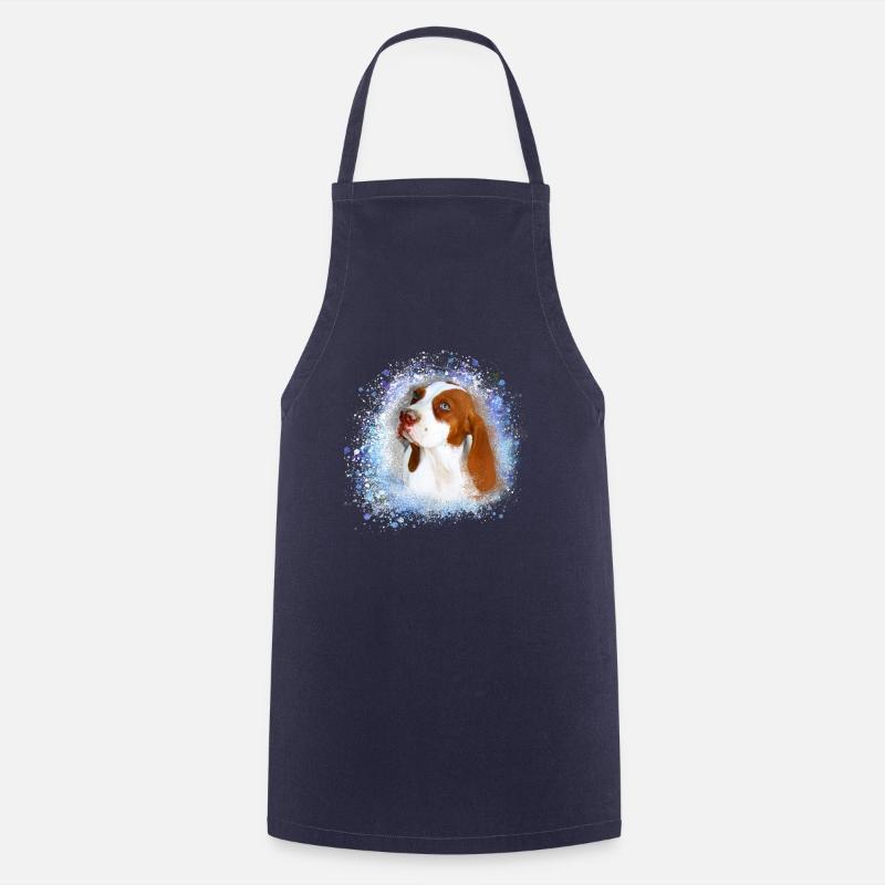 Catalburun, dog, graffiti,beige,painting,boxer - Cooking Apron - navy