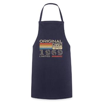 Cadeau Anniversaire 1969 Rétro 1969 - Vintage 1969 - Tablier de cuisine - marine - Devant - AI Model Male 185 dark (185cm)